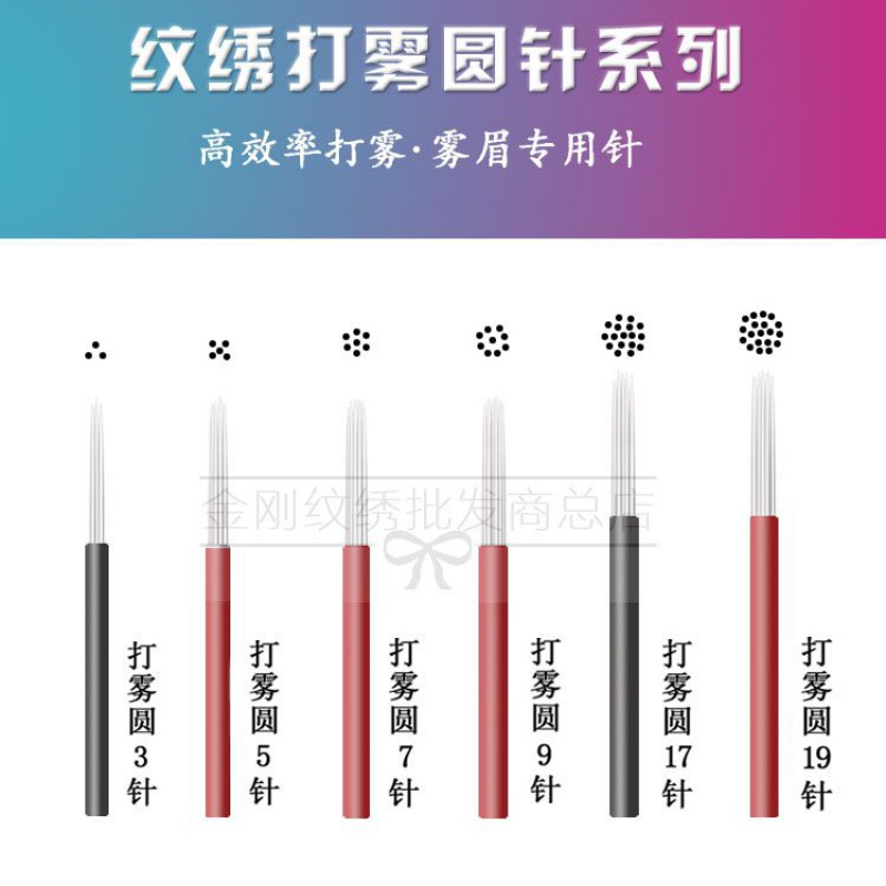 Circle 3 circle 5 embroidery needle embroidery closing mouth loose mouth hand fogging needle semi-permanent fog eyebrow fogging pen handmade special