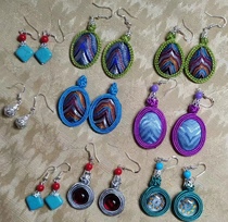 Ethnic style earrings handicrafts