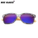 Polarized retro street style trendy glasses handmade bamboo leg glasses square frame color film sunglasses tinted sunglasses