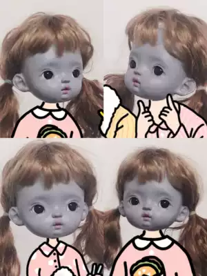 bjd homemade head 6 points plain head humming single head deposit