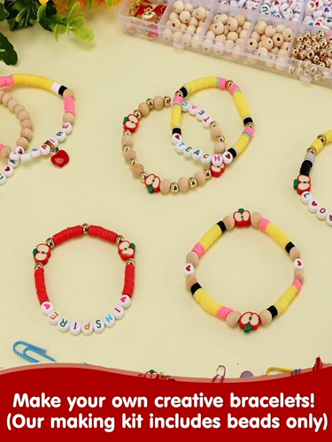 Bracelet Nearclce Make Clay Letter Bead Accessorie Kit DIY