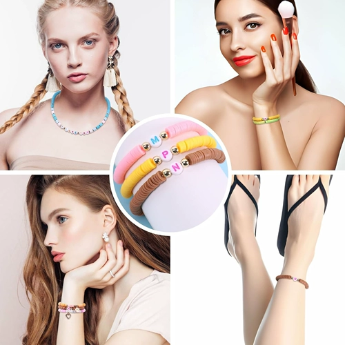 Глиновые бусинки делают браслет с буквами подарков для девочек