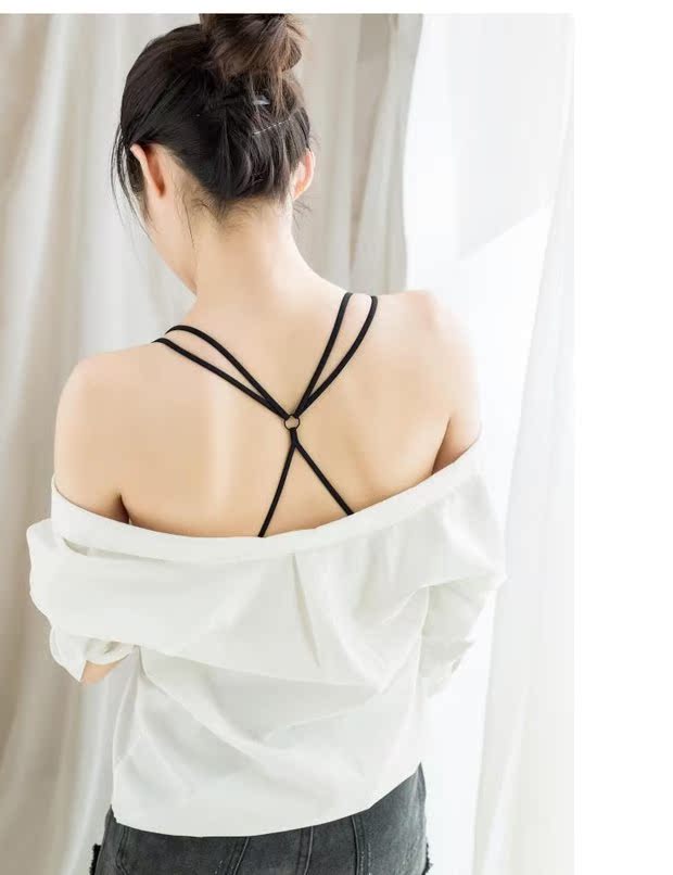 Dây đeo áo ngực có thể điều chỉnh chống trượt một bên vai quây quây đẹp trở lại dây đeo chéo với áo lót mỏng dây đeo vai phụ kiện áo lót
