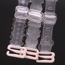 Hipster lace transparent double shoulder strap Korea summer sweet invisible underwear belt frosted non-slip bra strap tide