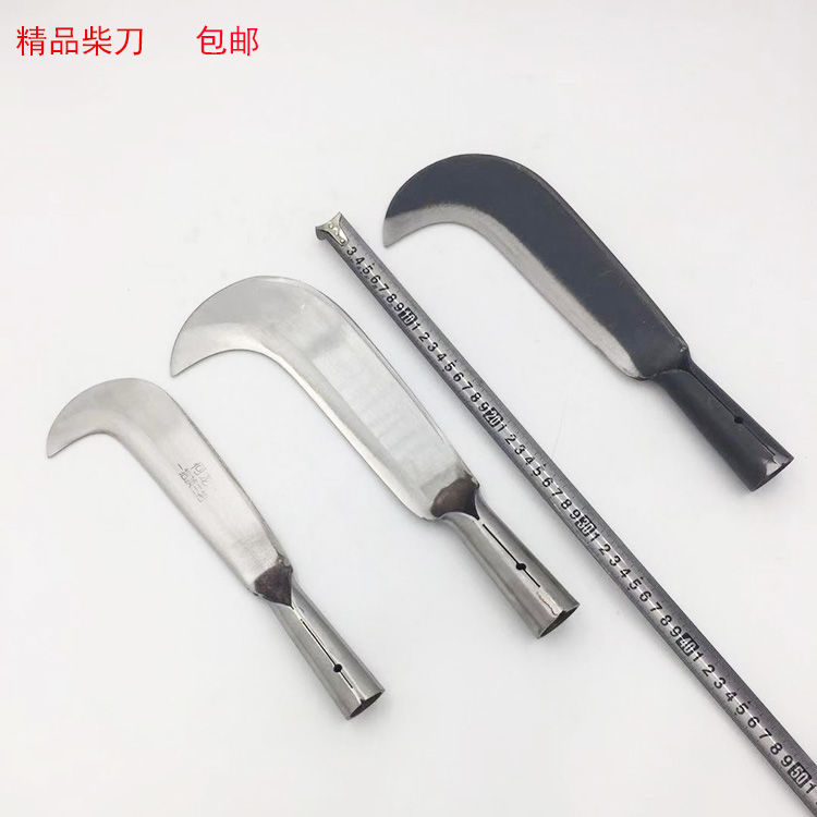 Manufacturer straight for stainless steel chickenmouth firewood knife sickle hook sickle agricultural firewood knife Firewood Opening Mountain Tool
