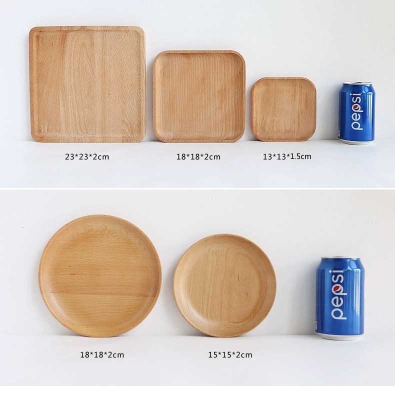 Nhật Bản- phong cách nhập khẩu, gỗ hình chữ nhật bằng gỗ tấm tròn bánh mì tấm rắn gỗ khay chén khay trà tấm gỗ