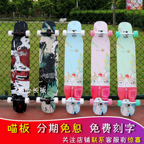 Meow meow board 3 long board dance board brush street boys and girls vibrato skateboard dancing beginner adult road board