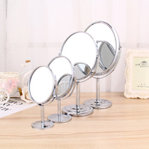 Manufacturer vanity mirror desktop double-sided mirror new stainless steel European high-definition metal vanity mirror vanity mirror