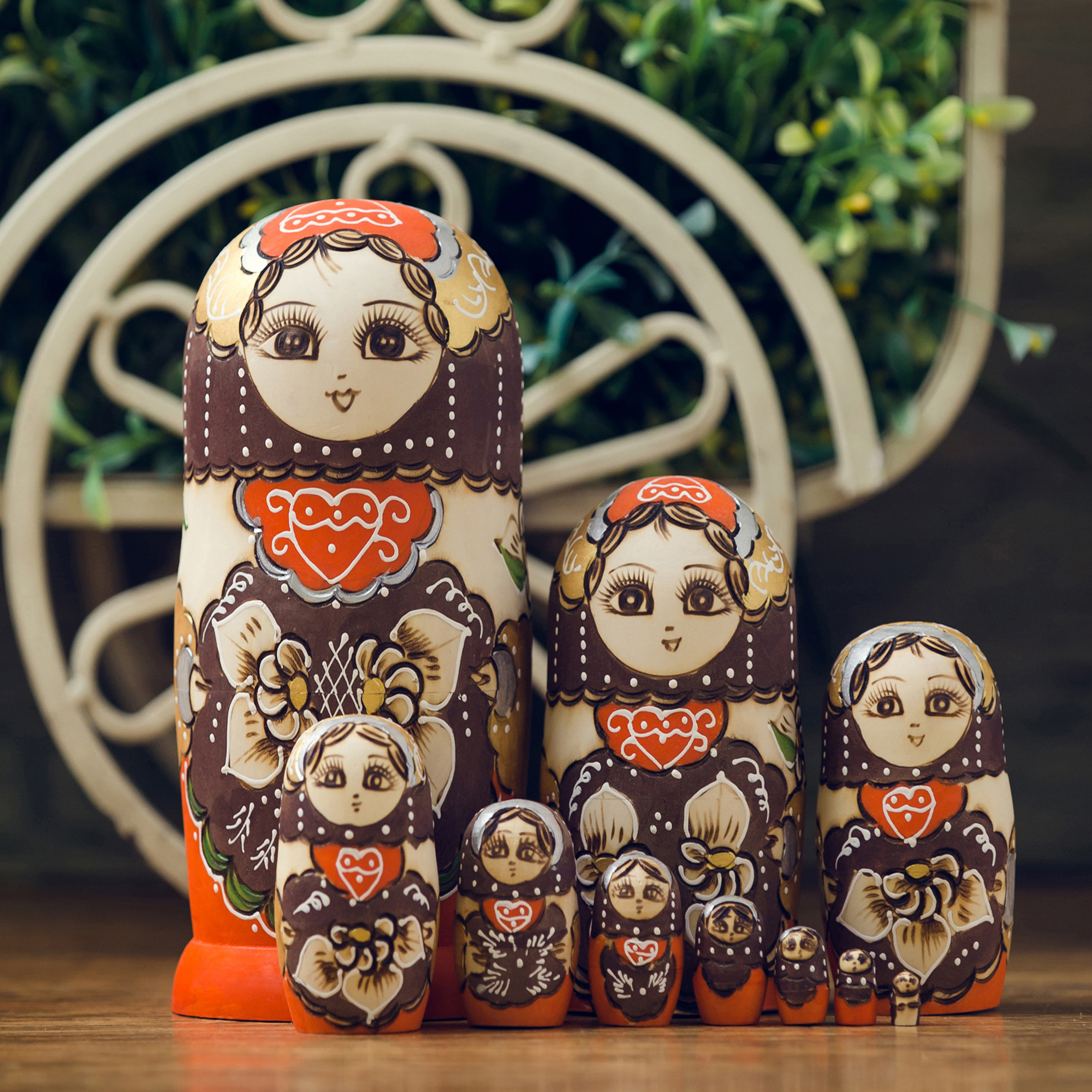 Imported Russian doll 10-layer handmade wooden craft gifts decoration birthday gift educational toy ornaments
