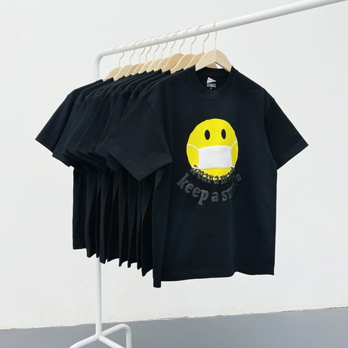 Домашняя ежедневная летняя пена Улыбающаяся отпечатки лица Мужчины и женские пары потеряют тяжелую маленькую футболку с короткими рукавами