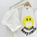 Домашняя ежедневная летняя пена Улыбающаяся отпечатки лица Мужчины и женские пары потеряют тяжелую маленькую футболку с короткими рукавами