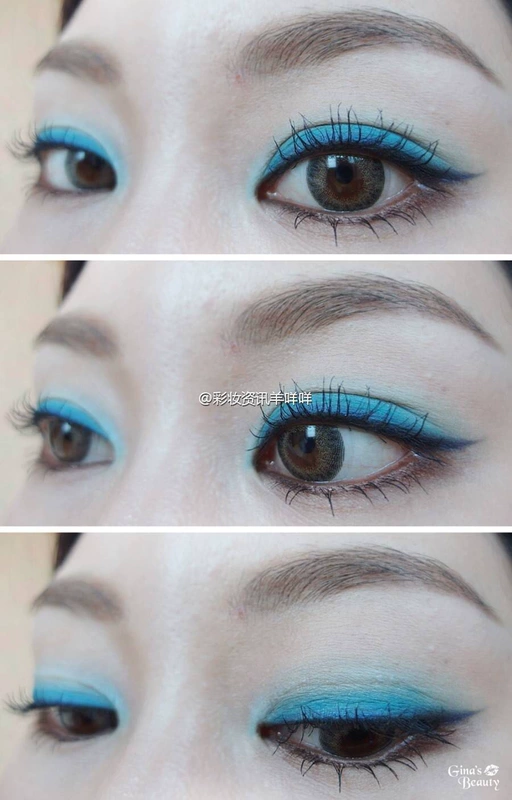 Rare Solid Color Matte Blue Eye Shadow Pearl Blue Eye Makeup Peacock Blue Blue Blue Blue Blue Blue Blue Eyeshadow Palette - Bóng mắt