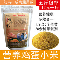 Parrot egg millet parrot nutrition grain tiger skin peony Xuanfeng breeding grain small yellow rice millet feed 500g