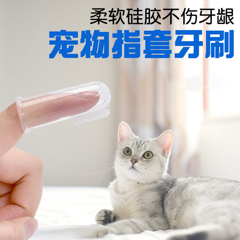 Cat brushing special finger set dog brushing artifact toothbrush toothpaste Teddy pet small dog cleaning supplies