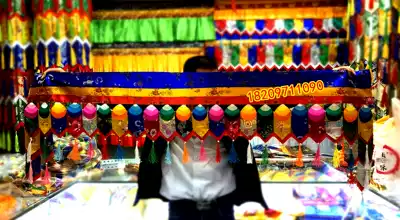 Buddha Hall decoration hand-made embroidered Manibao boutique Tibetan style curtain curtain wall skirt hanging curtain can be customized