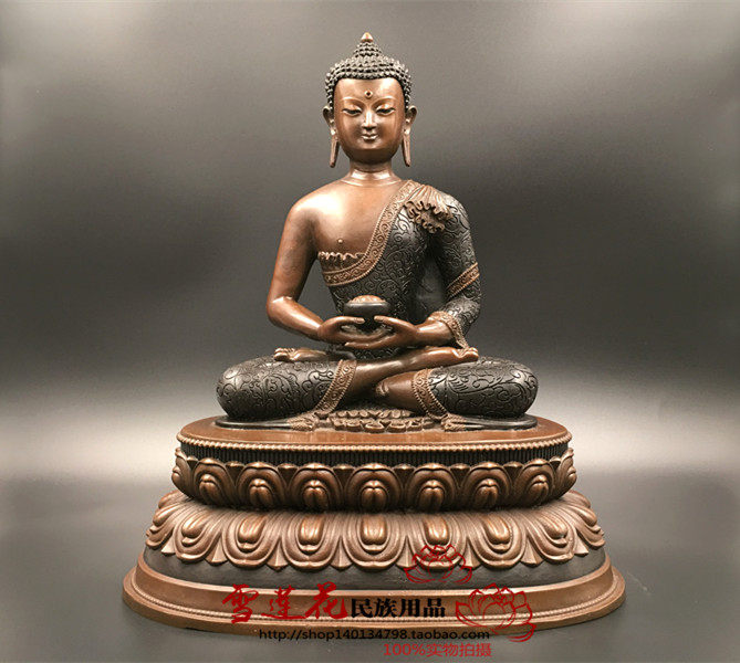 Tibetan Nepalese Antique Amitabha Buddha 1 foot (30 cm)