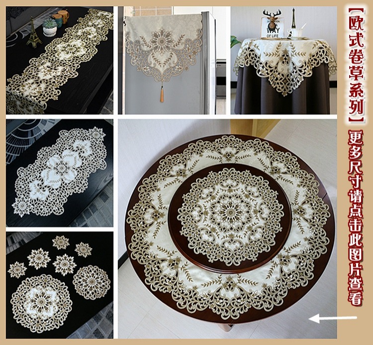 Coaster sáng tạo thêu vải cách nhiệt mat Mục vụ châu Âu hộ gia đình mat Thực phẩm phương Tây mat chống trượt tấm coaster tấm mat - Khăn trải bàn khăn trải bàn pvc