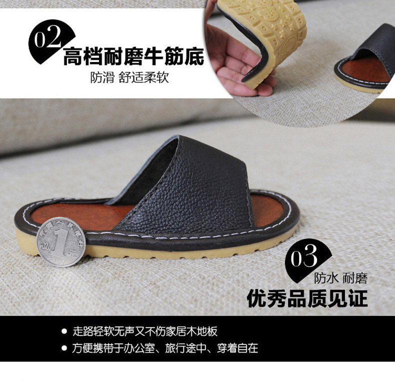 Pantoufles enfants en cuir pour été - semelle tendon - Ref 1017912 Image 9