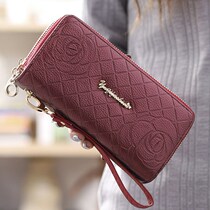 2018 New Womens coin wallet long zipper large capacity hand bag double soft leather mobile phone Korean small card bag