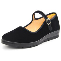 Hotel hotel work shoes comfortable breathable womens shoes cloth shoes property cleaning aunt work shoes low top shoes Black