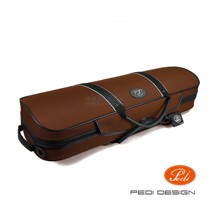Free cloth PEDI PEDI steel bone structure luminous violin case Brown 4 4 reflective strips plus dehumidification