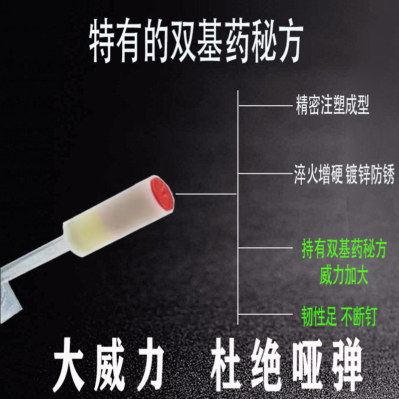 Ceiling artifact integrated shooting nail Nanshan ceiling integrated nail m8 cannon nail wood keel special nail tube card 32 fire nail