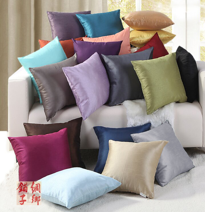 Real silk bed with pillow cover 100% mulberry silk silk holding pillow cover without core cushions jacket waist pillowcase 45 × 45-Taobao