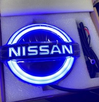 The latest touch of the light-emitting car logo in the blue gradient highlight dynamic water three-dimensional Net Light shake sound explosion modification