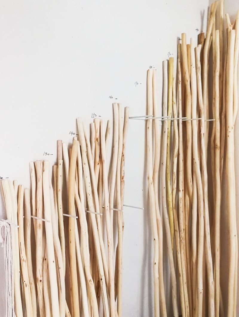 Tấm thảm làm bằng tay Macrame thanh gỗ tự nhiên thanh gỗ tự nhiên thảm treo tường giá rẻ