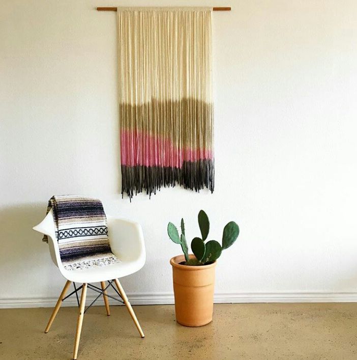 Treo màu làm bằng tay treo tấm thảm tường dệt tay B & B Cafe trang trí có thể được tùy chỉnh - Tapestry thảm treo tường vintage