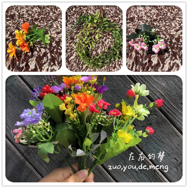 Left and right dream ins Simulation flower Lover tears Willow branches Photo props Garland production materials Simulation flower branches