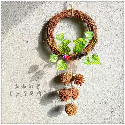 Natural pine cone hanging string Christmas tree pendant decoration Taobao shop studio shooting props home decoration