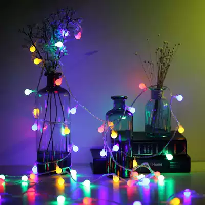 Round ball led lantern flashing light string starry hanging lamp girl heart harvester star lamp decoration room layout