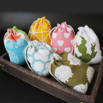 Lipstick bag Cartoon bag drawstring bag small bag dried flowers cute small jewelry bag storage bag small