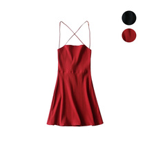 European and American temperament sling dress sexy socialite style backless dress thin strap pit slim suspender skirt