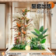 Artificial Green Plant Landscaping Combination for Indoor Entrance, Hotel Lobby, Sales Office, and Shopping Mall Window Decoration