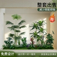 Simulated Green Plant Landscaping Combination for Indoor Scene Layout, Tropical Artificial Plant Landscape for Internet Cafes, Shopping Malls, Window Displays, and under Stairs