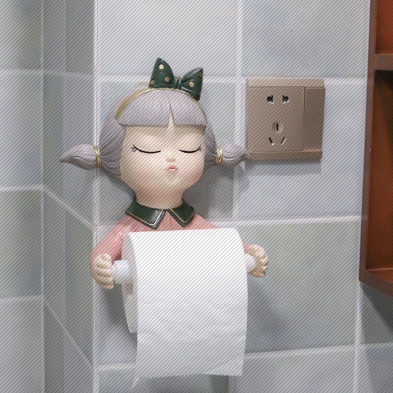 Sanitary paper box cosmetic room paper box tissue box toilet sanitary paper box non-perforated sanitary paper box rack wall-mounted