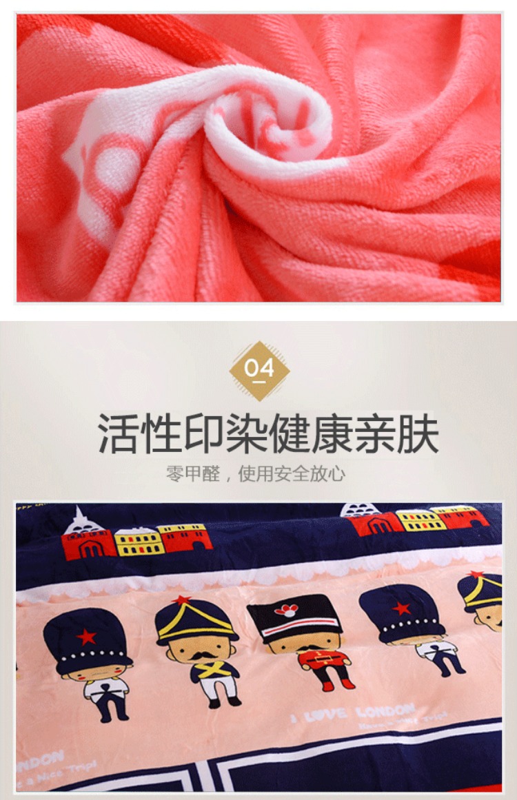 Mùa đông cộng với nhung san hô flannel quilt cover đơn mảnh sang trọng dày ấm sinh viên Fale quilt cover đôi mền