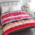 Mùa đông cộng với nhung san hô flannel quilt cover đơn mảnh sang trọng dày ấm sinh viên Fale quilt cover đôi chăn tuyết nhung Quilt Covers