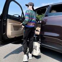 Casual fashion suit female autumn new temperament goddess fan age reduction sweater sweater two-piece set of brand-name sportswear