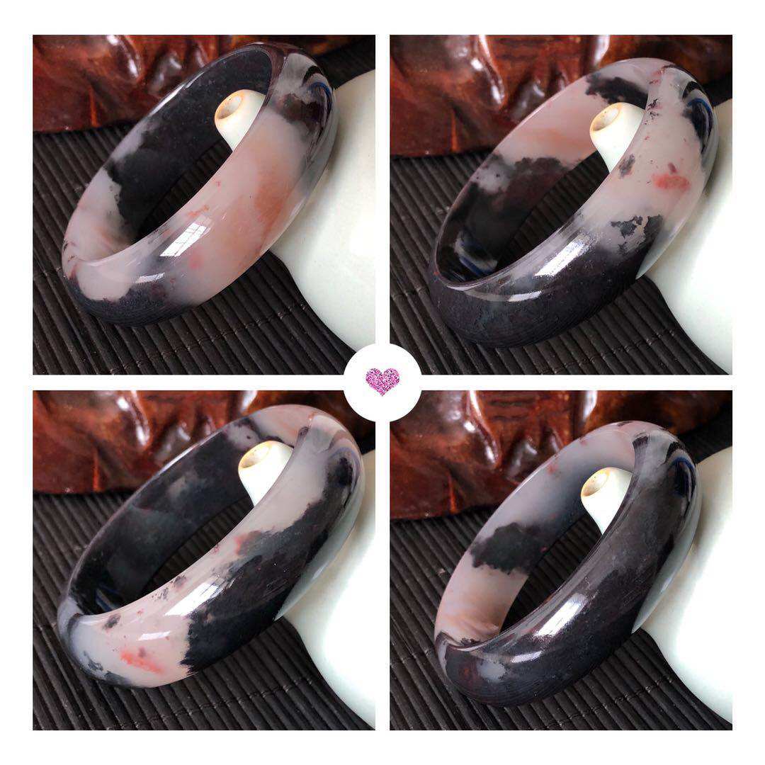 Guilin Chicken Blood Jade Stone Bracelet Jade Bracelet Jade Bracelet Boutique Treasured Jewelry Wearing collection Mouth Water Ink Mood Bracelet