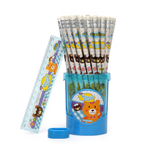 2018 New products Students writing with scalp 50 Clothing Pencil Cartoon Barrel Fitting Stationery Supplies Gift Box