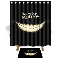 Manufacturer Authentic 210D Oxford cloth thickened polyester creative printed shower curtain waterproof and mildew-proof blocking curtain