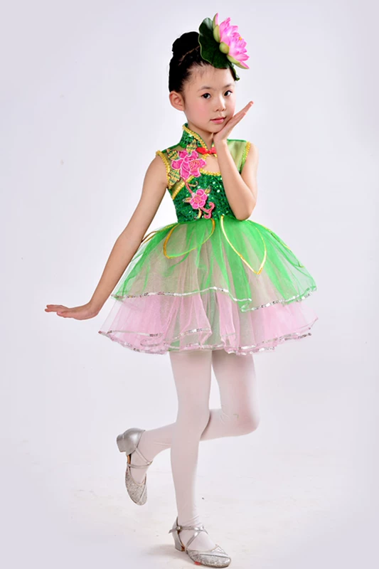 New Children Day Jasmine Dance Trang phục Little Lotus Style Fairy Boys Lotus Pond Moonlight Lotus Dance thời trang bé trai