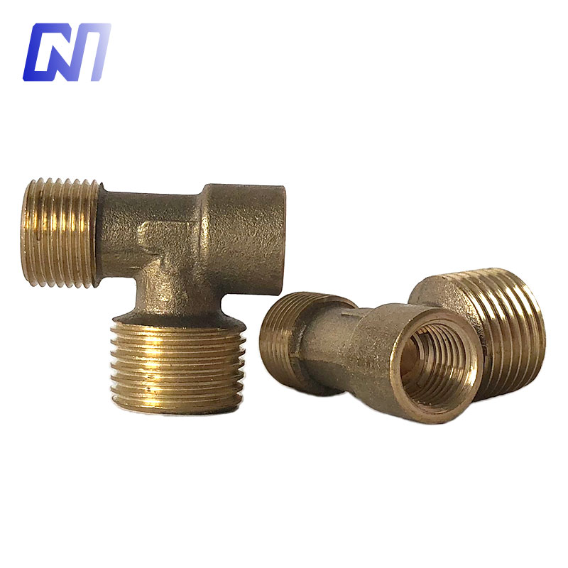 Direct-coupled double-cylinder air compressor accessories three-way elbow air pump head connection pipe joint electric oily air compressor