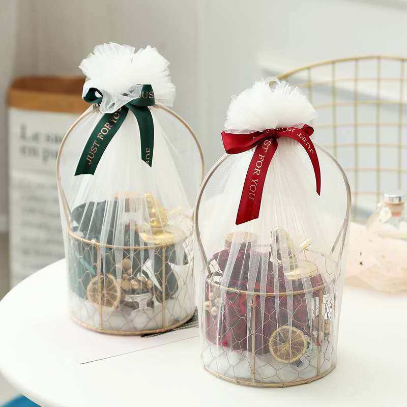 Golden Iron Art Full Moon Return Gift Basket Companion Mitzvana Chiliu Chic Hand Flower Basket Wedding Flower Basket Wedding Celebration Gift Basket