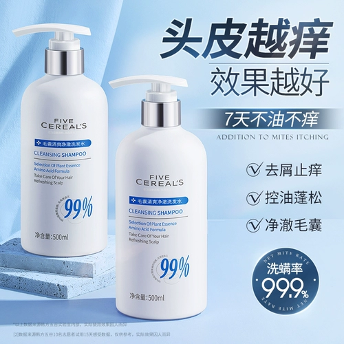 Мужской шампунь для кожи головы на основе аминокислот, удаление перхоти, против зуда, контроль жирного блеска, придает объем