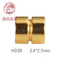 Gold plated copper column conductive copper needle current needle charging contact thimble pogopin spring needle contact H038