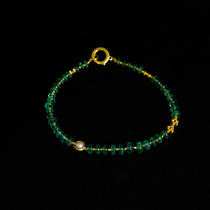 Laniya Jewelry Ancestral Mother Green Bracelet Original Handmade Weave With Chain Sub-Foot Gold Accessories